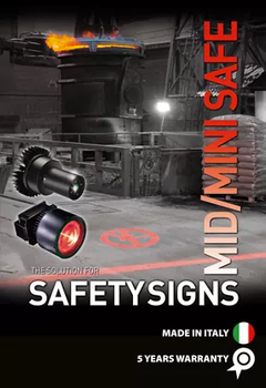 Safetysigns, sikkerhetslys, lysmarkering og lysvarsling for industrien og miljø med risiko for personskade.
